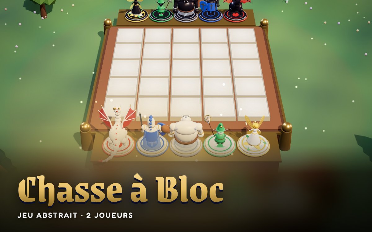 Écran du prototype Chasse à Bloc